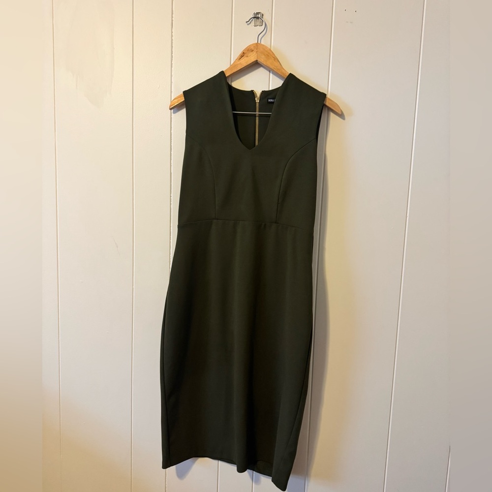 Green Midi Work Dress